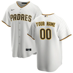 San Diego Padres Nike Home Replica Custom Jersey - White Jerseys