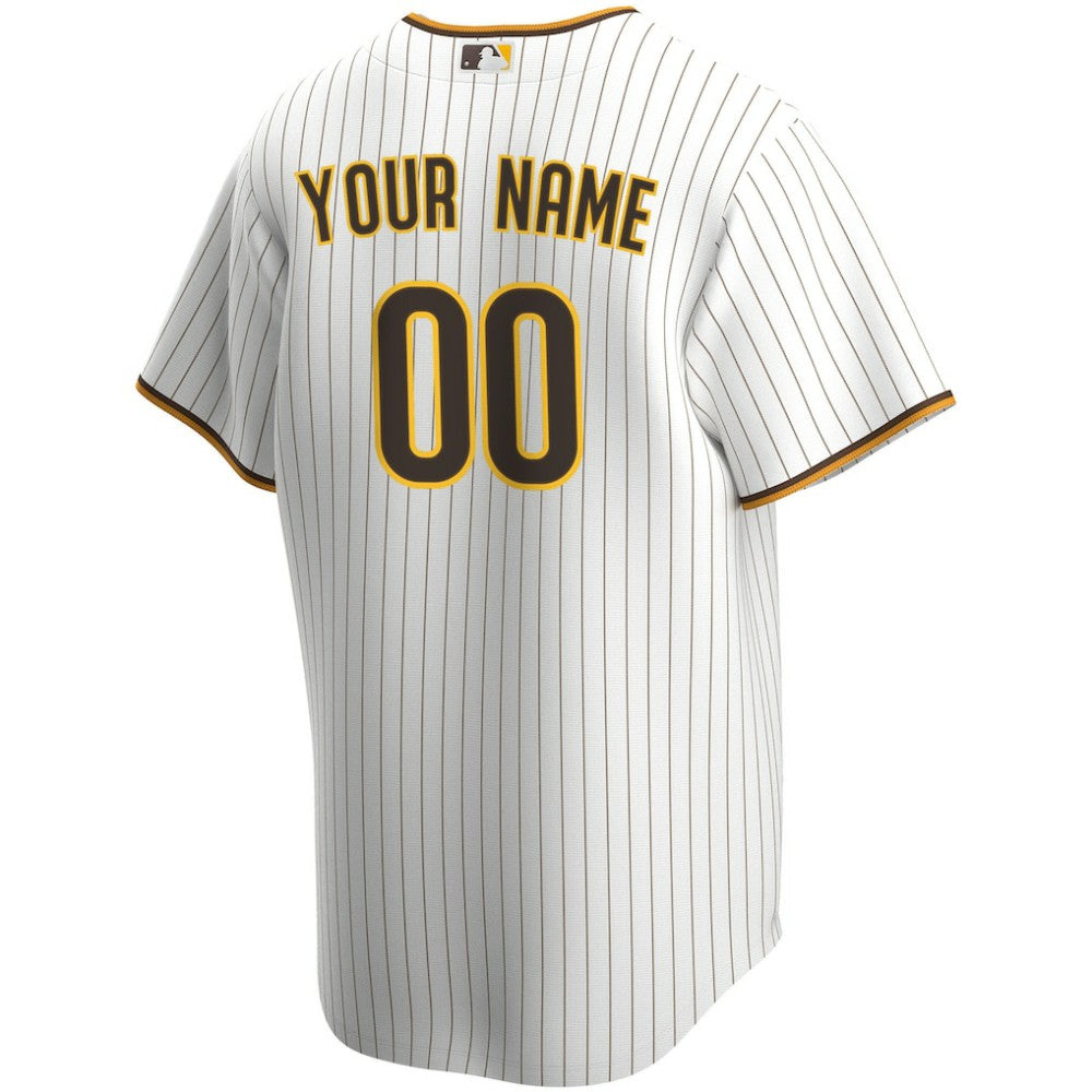 San Diego Padres Nike Home Replica Custom Jersey - White Jerseys