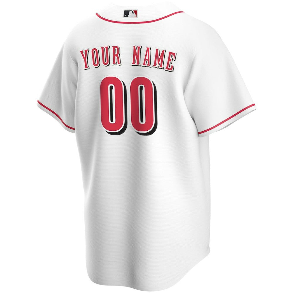 Cincinnati Reds Nike Home Replica Custom Jersey - White Jerseys