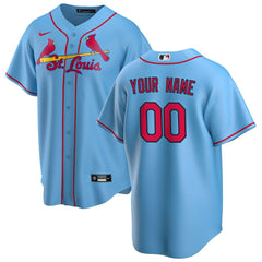 St. Louis Cardinals Nike Alternate Replica Custom Jersey - Light Blue Jerseys