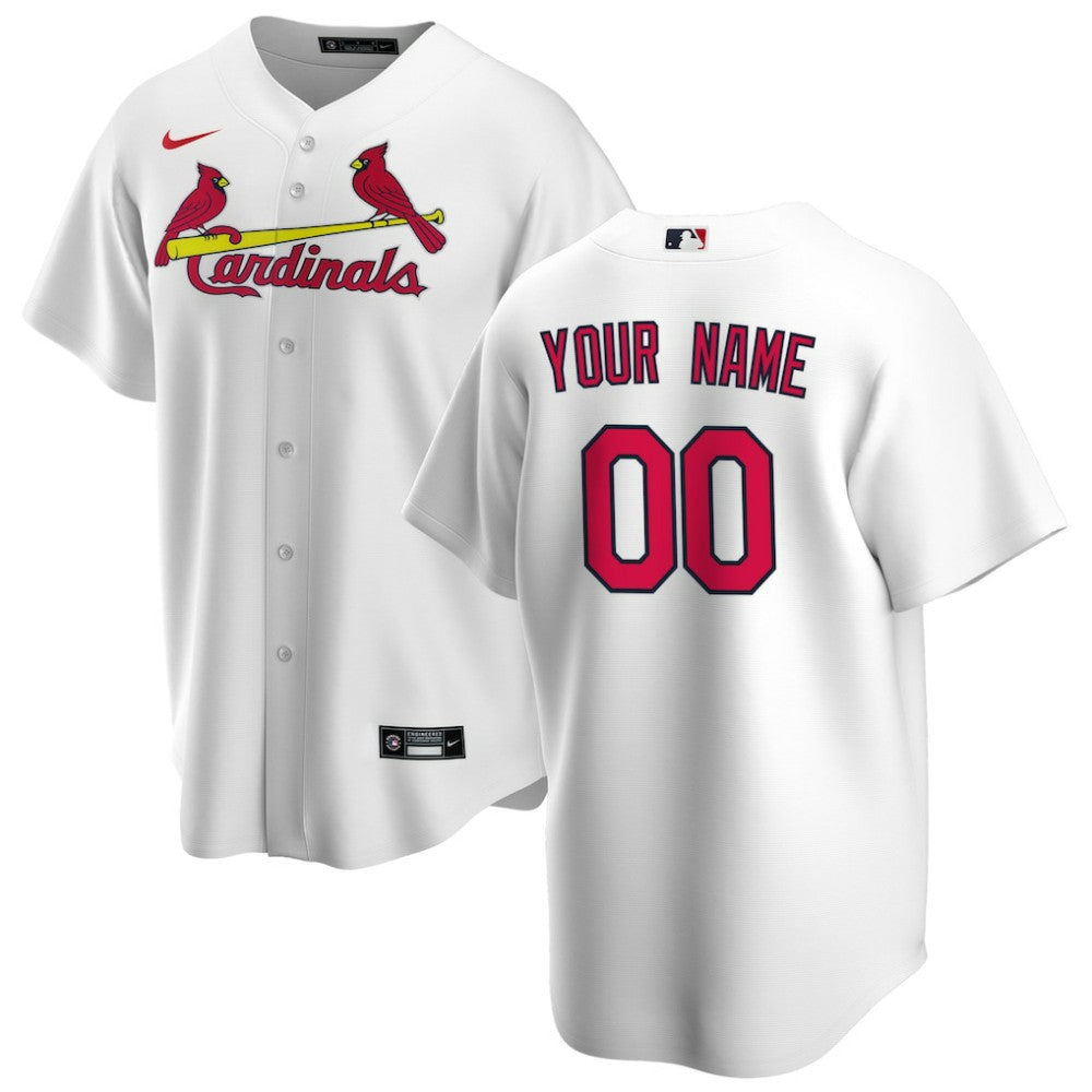 St. Louis Cardinals Nike Home Replica Custom Jersey - White Jerseys