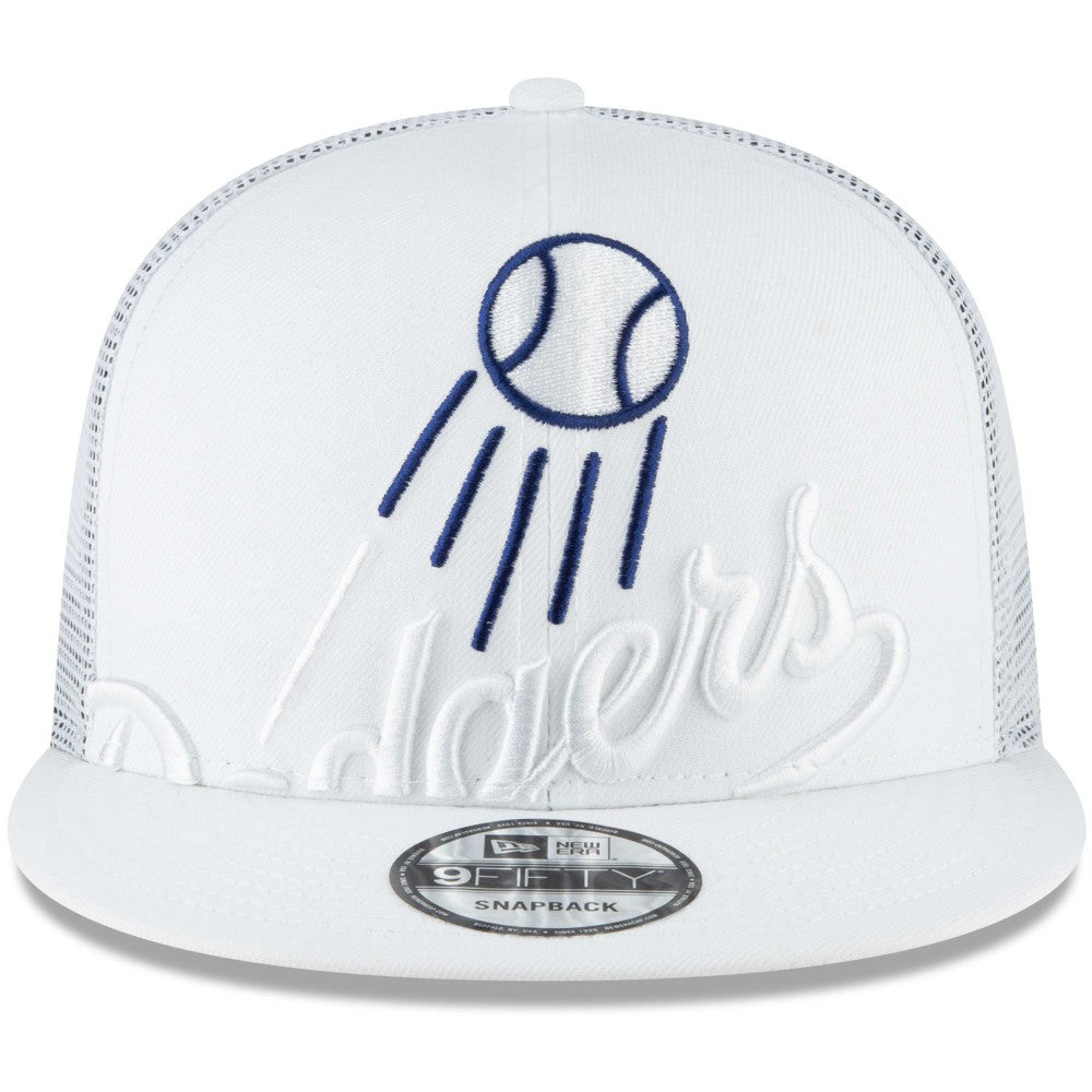 Los Angeles Dodgers New Era Elements Trucker 9FIFTY Snapback Hat - White Hats