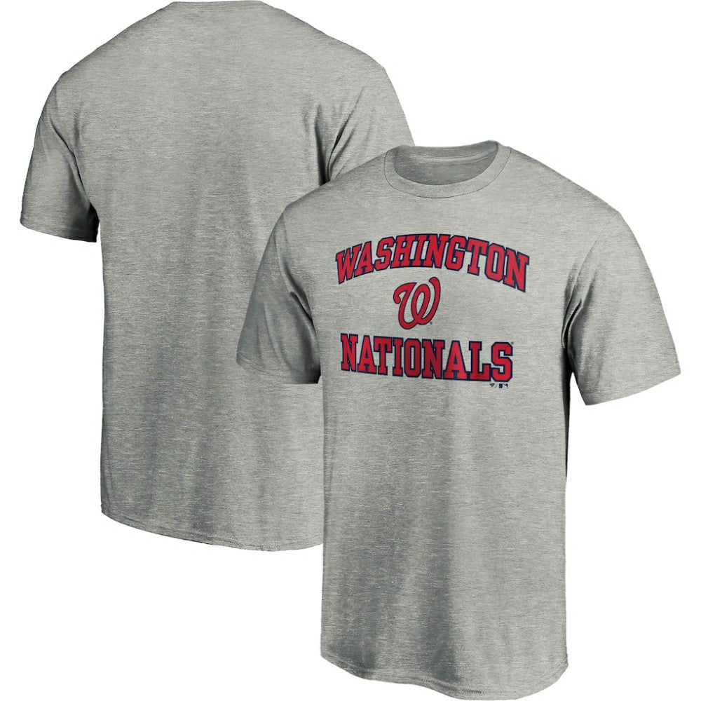 Washington Nationals Fanatics Heart & Soul T-Shirt - Heather Gray T-shirts