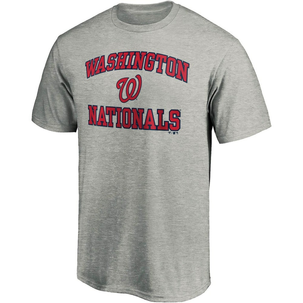 Washington Nationals Fanatics Heart & Soul T-Shirt - Heather Gray T-shirts