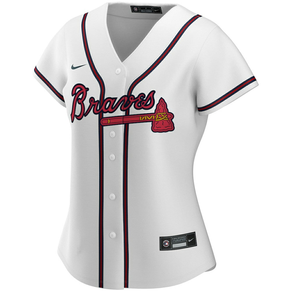 Atlanta Braves Nike Women's Home Replica Custom Jersey - White Jerseys