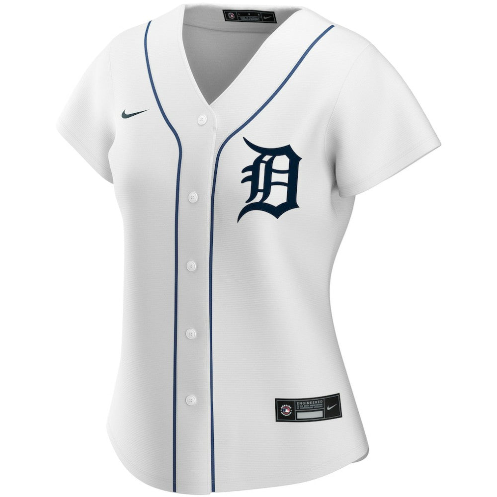 Detroit Tigers Nike Women's Home Replica Custom Jersey - White Jerseys