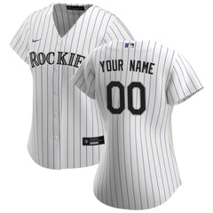 Colorado Rockies Nike Women's Home Replica Custom Jersey - White Jerseys