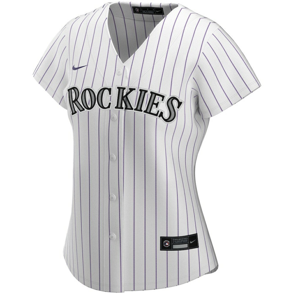 Colorado Rockies Nike Women's Home Replica Custom Jersey - White Jerseys