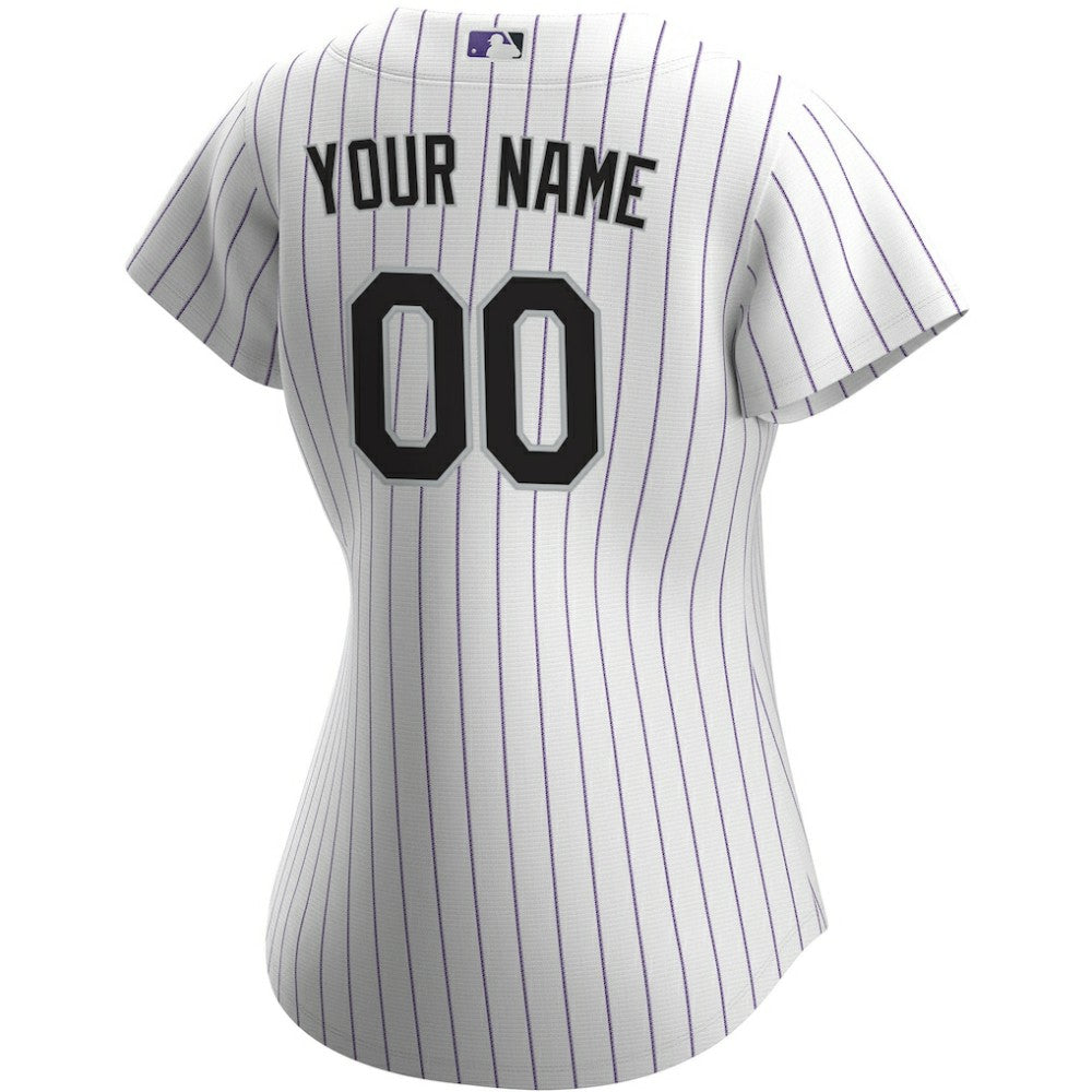 Colorado Rockies Nike Women's Home Replica Custom Jersey - White Jerseys