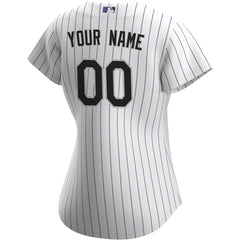 Colorado Rockies Nike Women's Home Replica Custom Jersey - White Jerseys