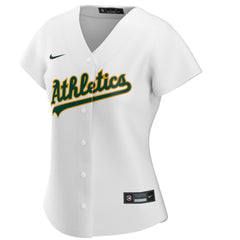 Athletics Nike Women's Home Replica Custom Jersey - White Jerseys