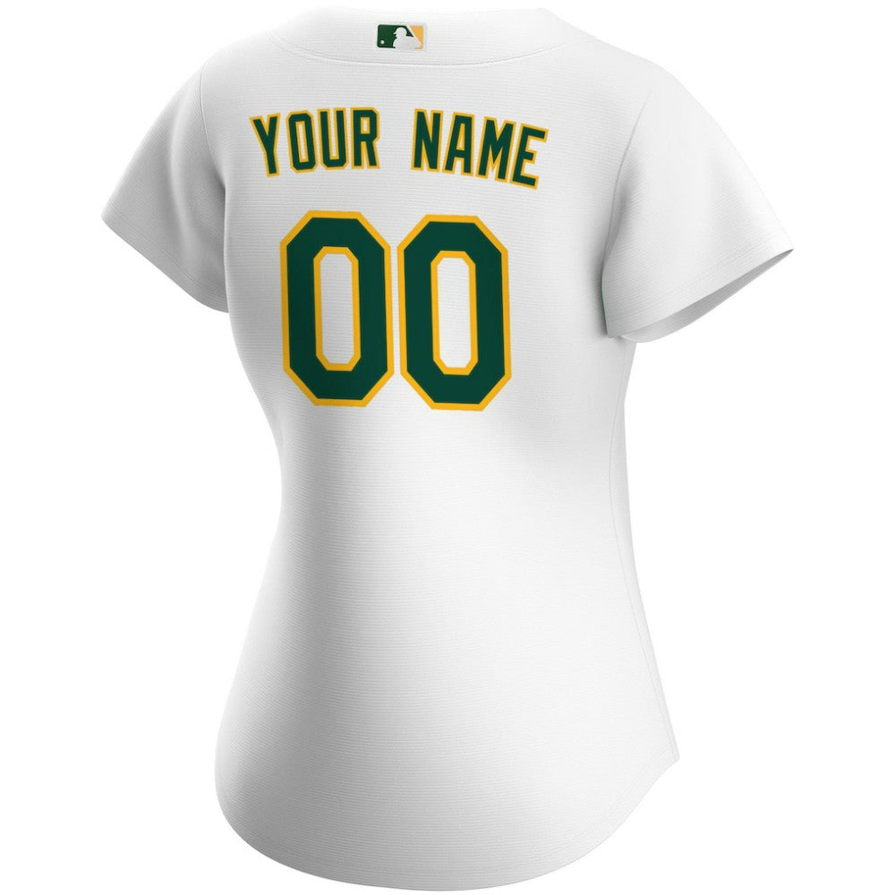 Athletics Nike Women's Home Replica Custom Jersey - White Jerseys