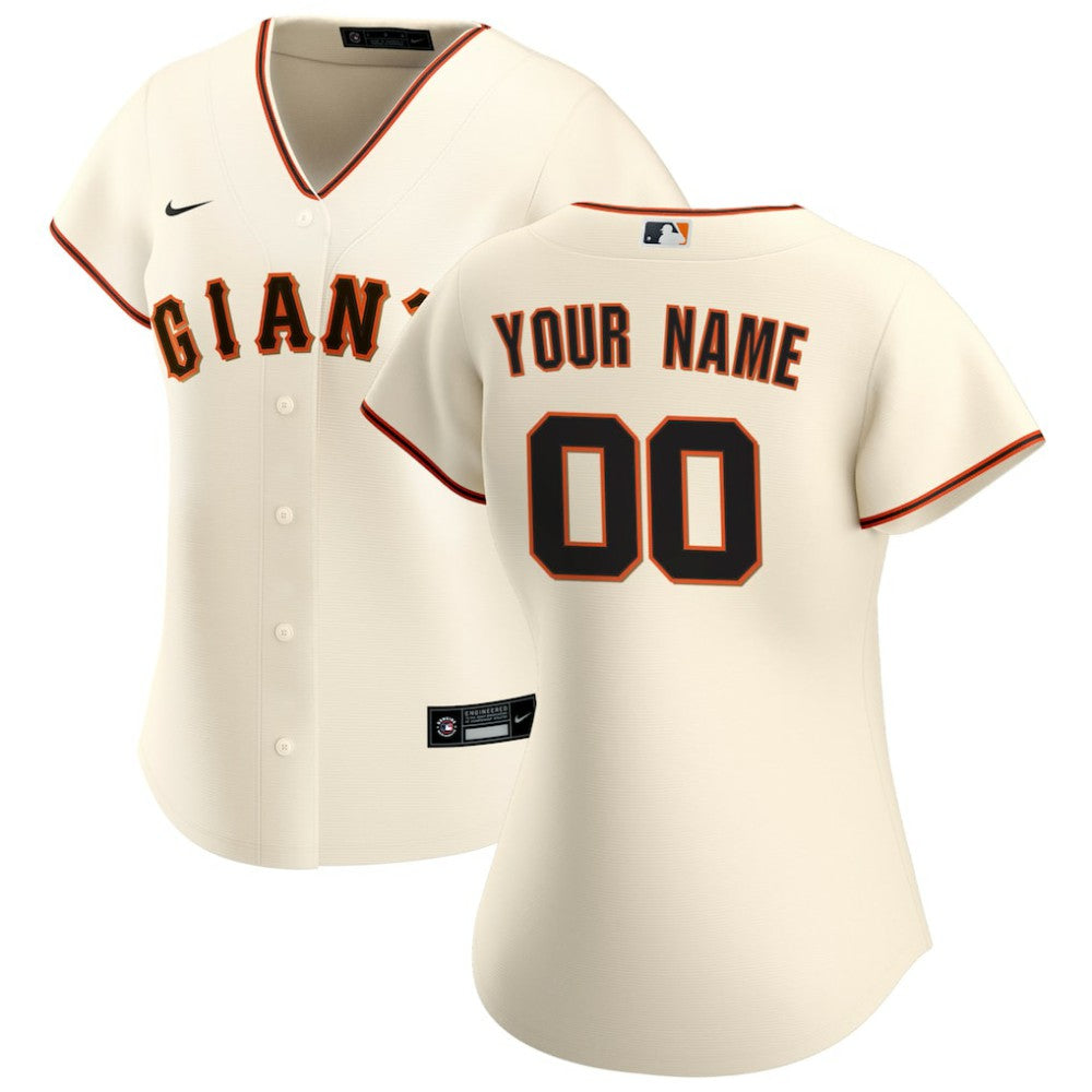 San Francisco Giants Nike Women's Home Replica Custom Jersey - Cream Jerseys