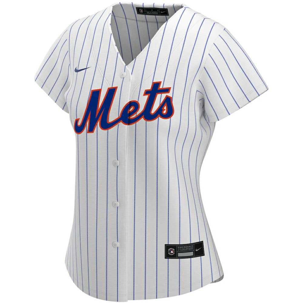 New York Mets Nike Women's Home Replica Custom Jersey - White Jerseys