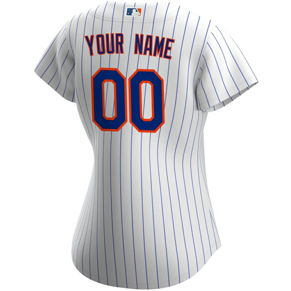 New York Mets Nike Women's Home Replica Custom Jersey - White Jerseys