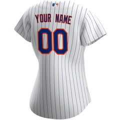 New York Mets Nike Women's Home Replica Custom Jersey - White Jerseys