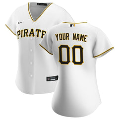 Pittsburgh Pirates Nike Women's Home Replica Custom Jersey - White Jerseys