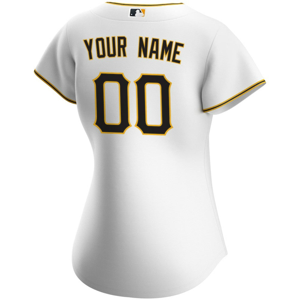 Pittsburgh Pirates Nike Women's Home Replica Custom Jersey - White Jerseys