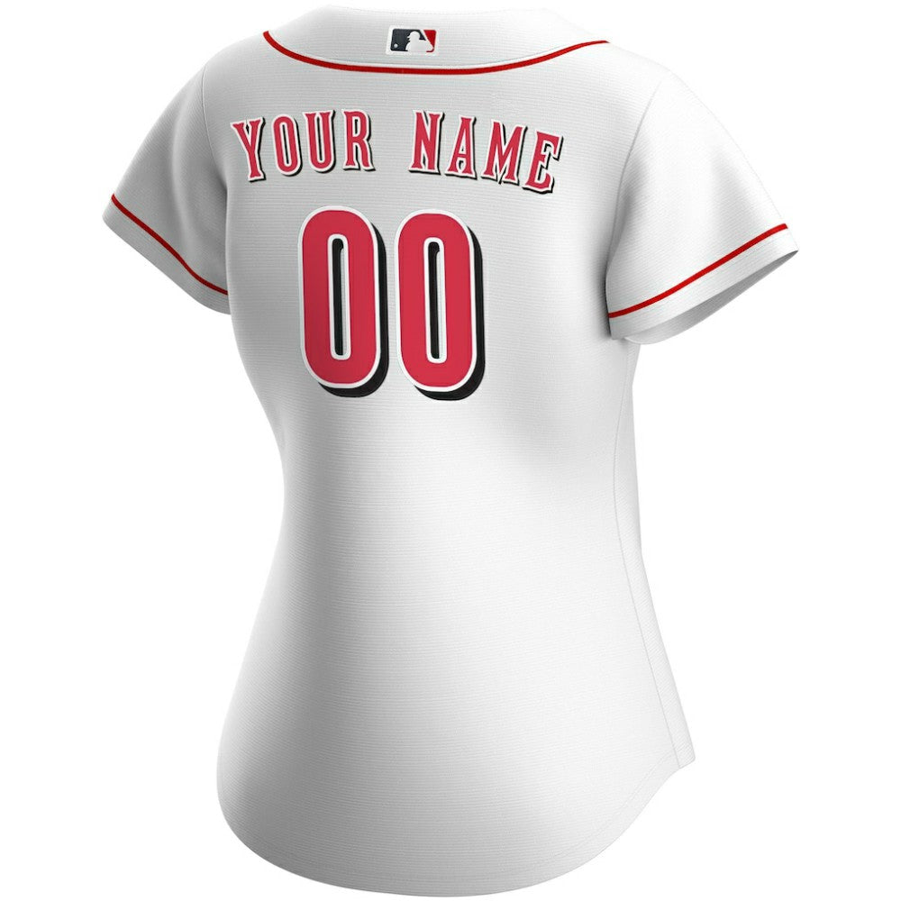Cincinnati Reds Nike Women's Home Replica Custom Jersey - White Jerseys