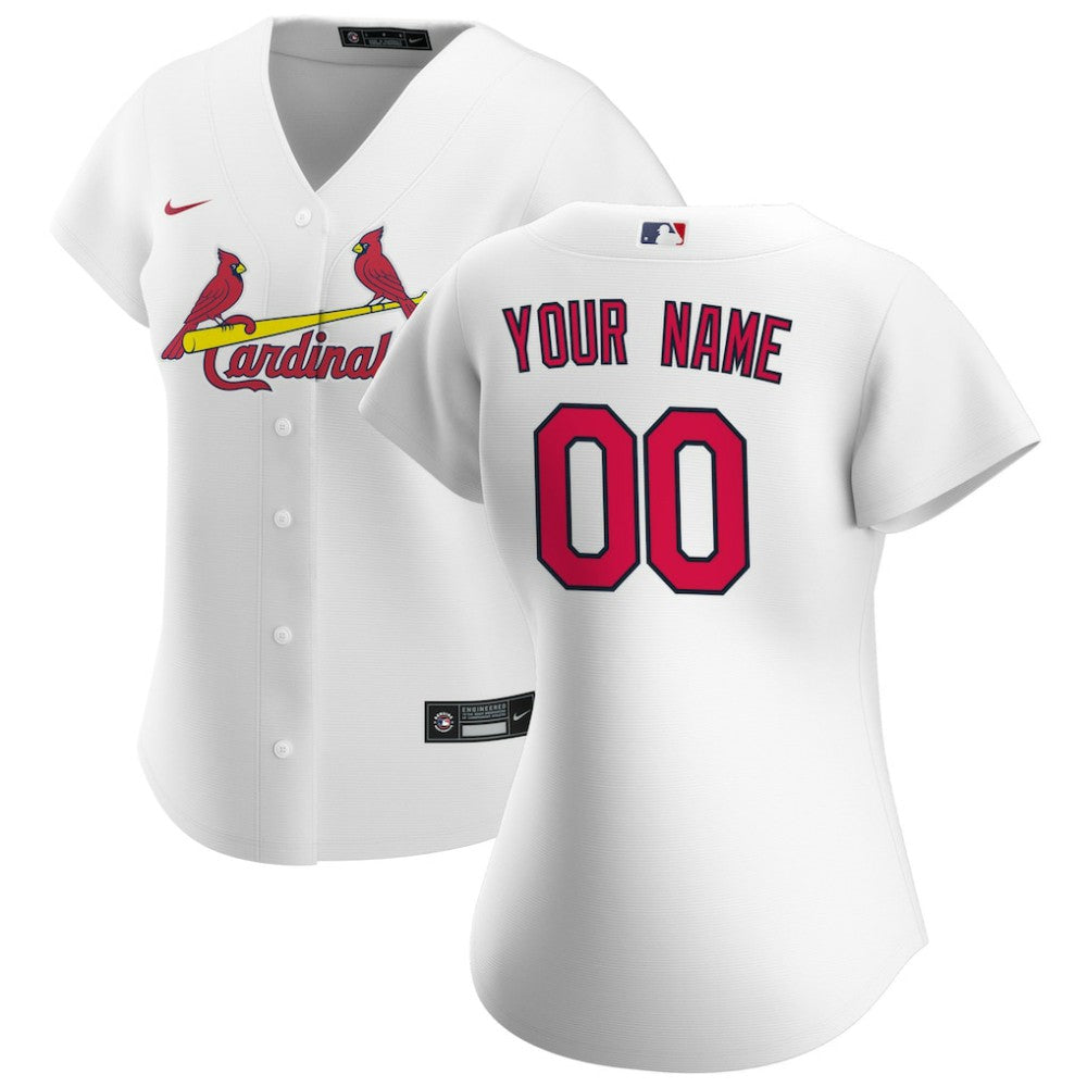 St. Louis Cardinals Nike Women's Home Replica Custom Jersey - White Jerseys