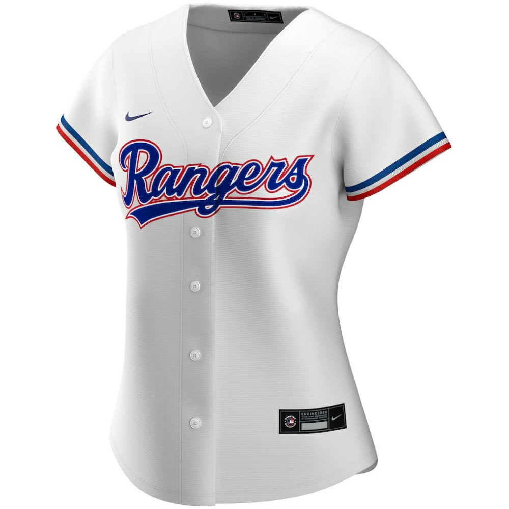 Texas Rangers Nike Women's Home Replica Custom Jersey - White Jerseys