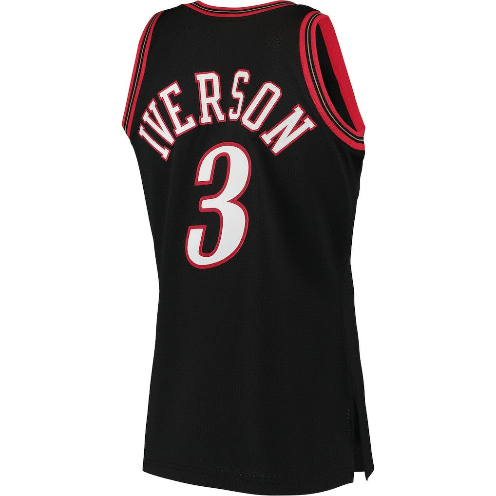 Allen Iverson Philadelphia 76ers 1997/98 Hardwood Classics Authentic Jersey Black - Mitchell & Ness