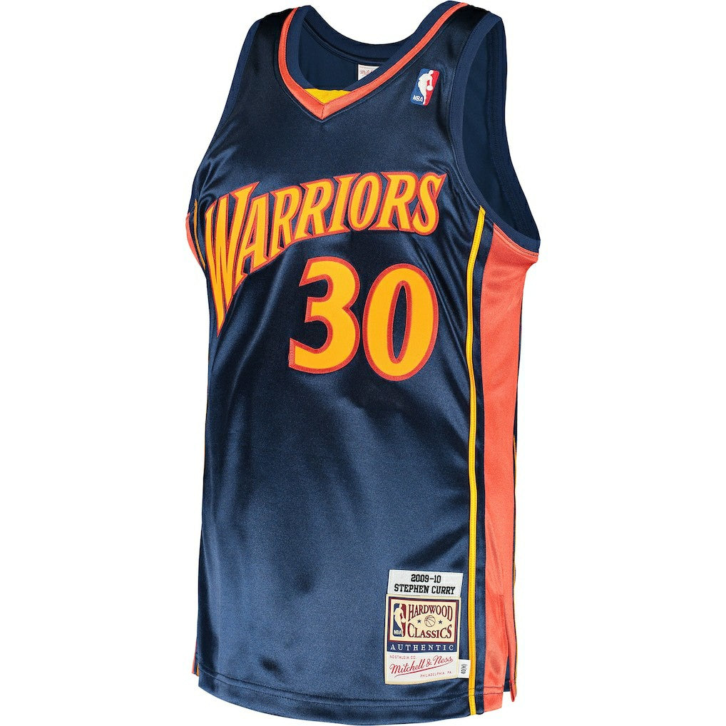Stephen Curry Golden State Warriors 2009/10 Hardwood Classics Authentic Jersey Navy - Mitchell & Ness