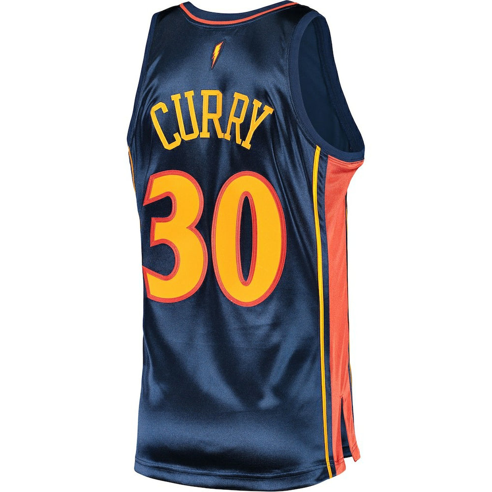 Stephen Curry Golden State Warriors 2009/10 Hardwood Classics Authentic Jersey Navy - Mitchell & Ness