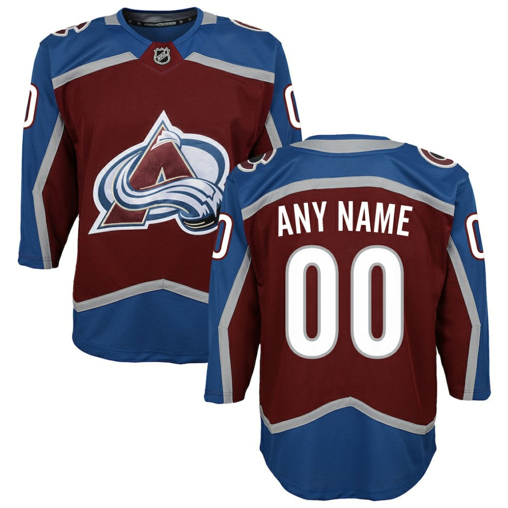 Colorado Avalanche Youth Home Premier Custom Jersey - Burgundy | US 3820527