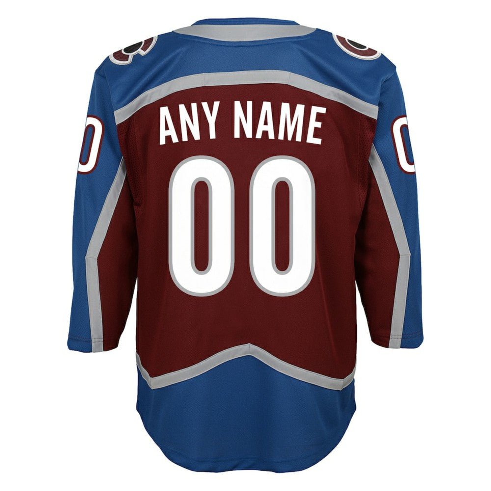 Colorado Avalanche Youth Home Premier Custom Jersey - Burgundy | US 3820527