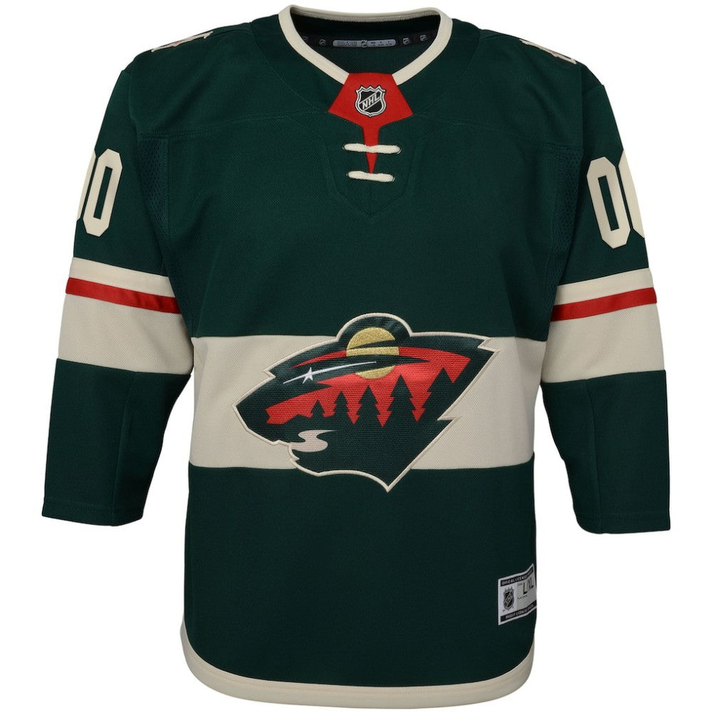 Minnesota Wild Youth Home Premier Custom Jersey - Green | US 3820534