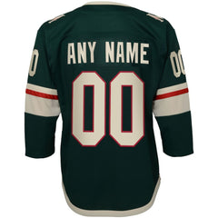 Minnesota Wild Youth Home Premier Custom Jersey - Green | US 3820534