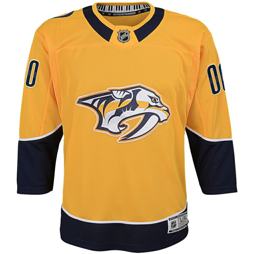 Nashville Predators Youth Home Premier Custom Jersey - Yellow | US 3820536