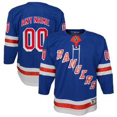New York Rangers Youth Home Premier Custom Jersey - Blue | US 3820539