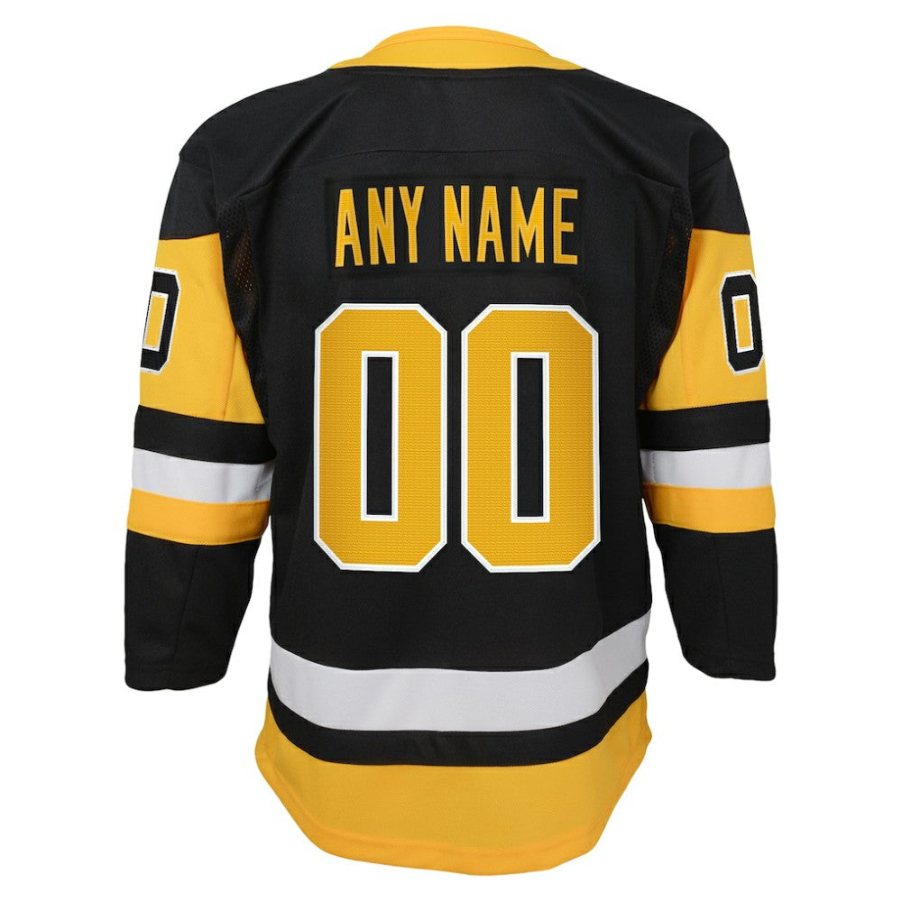 Pittsburgh Penguins Youth Home Premier Custom Jersey - Black | US 3820542