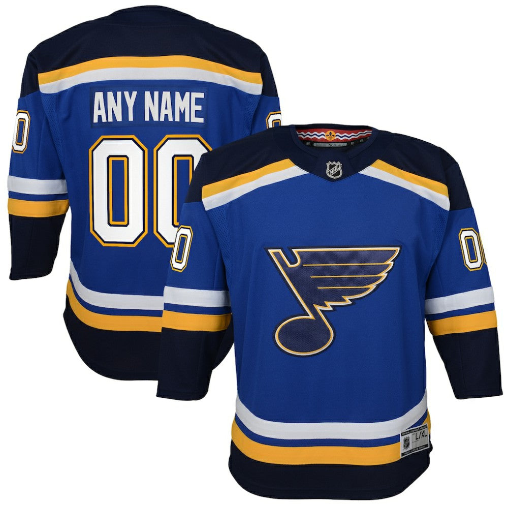 St. Louis Blues Youth Home Premier Custom Jersey - Blue | US 3820544
