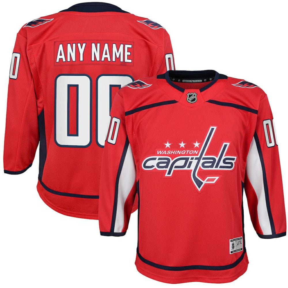 Washington Capitals Youth Home Custom Premier Jersey - Red | US 3820548