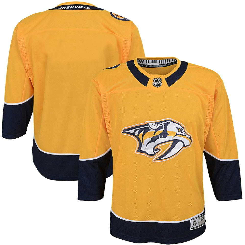 Nashville Predators Youth Home Premier Blank Jersey - Yellow | US 3820564