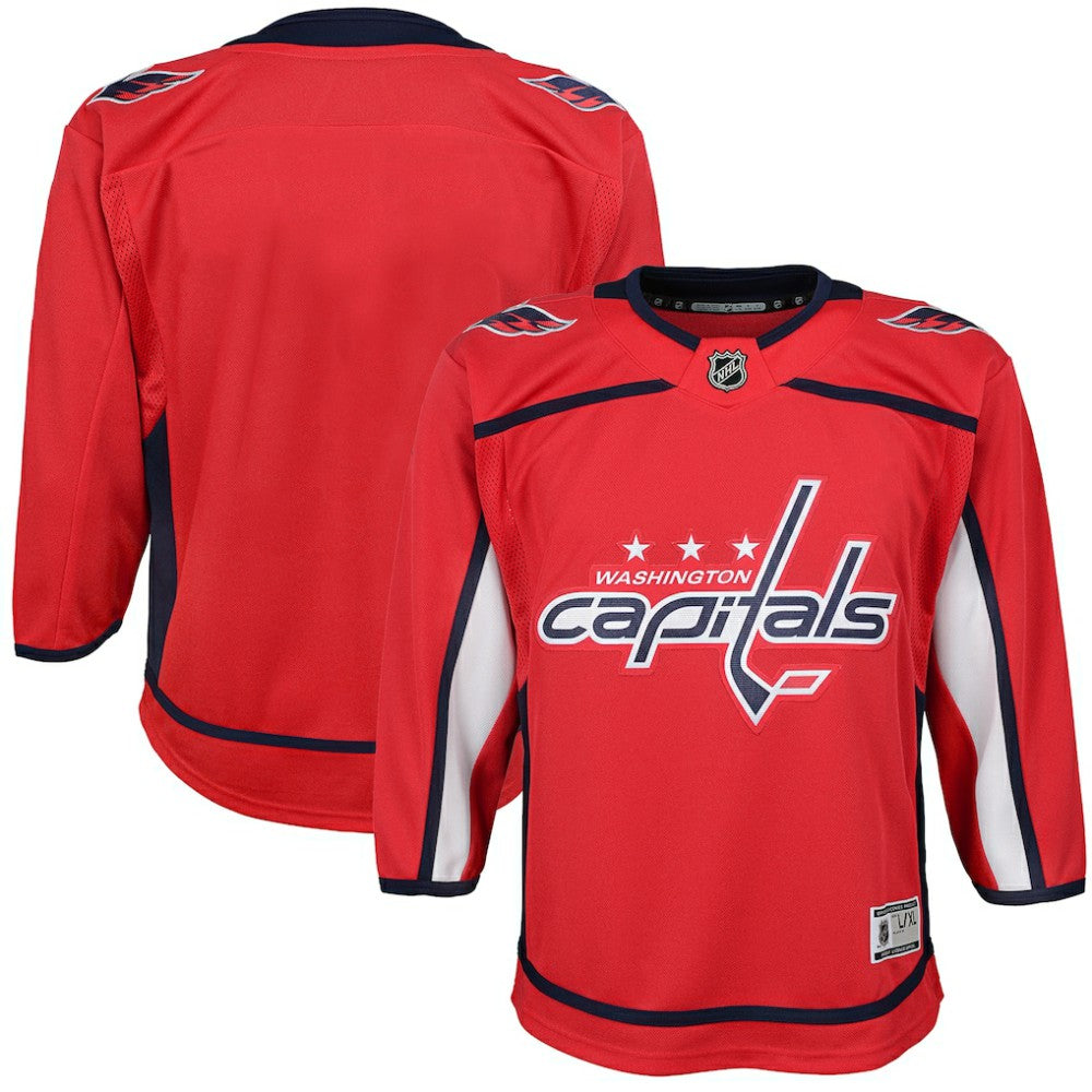 Washington Capitals Youth Home Blank Premier Jersey - Red | US 3820576