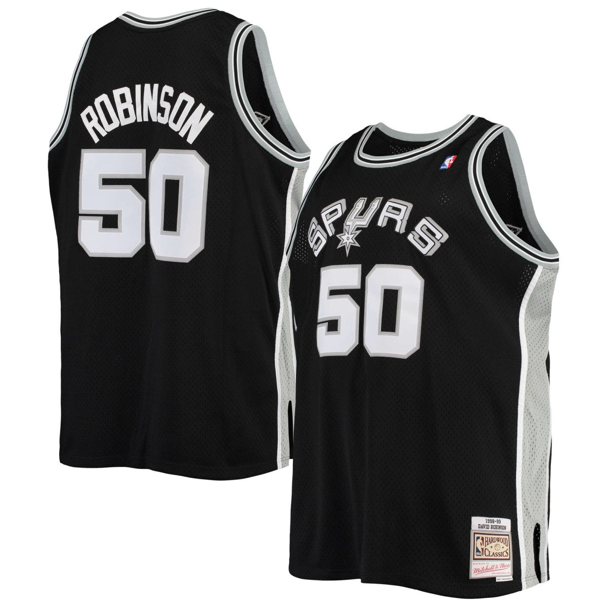 David Robinson San Antonio Spurs 1998/99 Big & Tall Hardwood Classics Swingman Jersey Black - Mitchell & Ness
