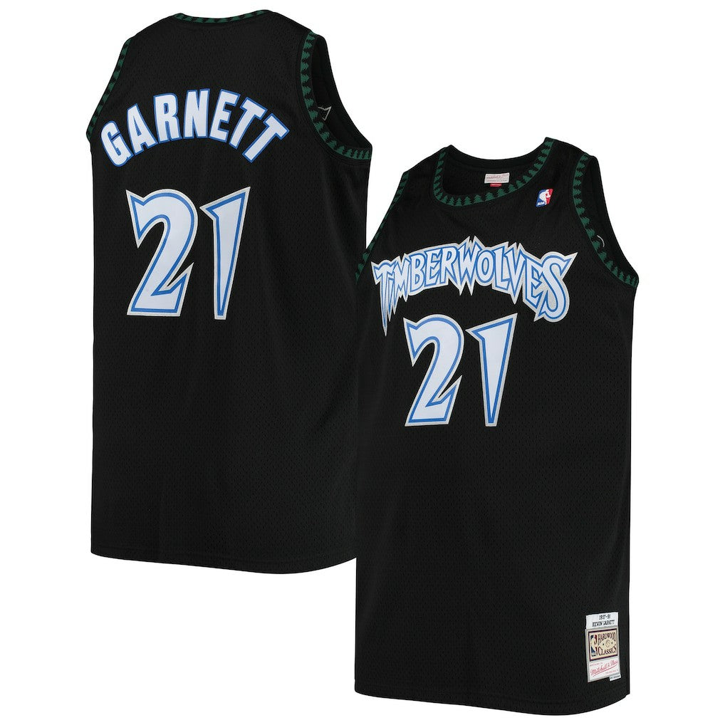Kevin Garnett Minnesota Timberwolves 1997/98 Big & Tall Hardwood Classics Swingman Jersey Black - Mitchell & Ness