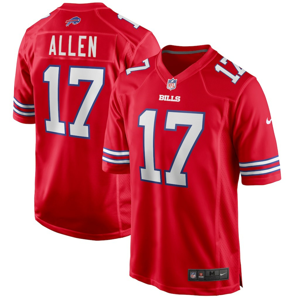 Josh Allen Buffalo Bills Alternate Game Player Jersey - Red Jerseys
