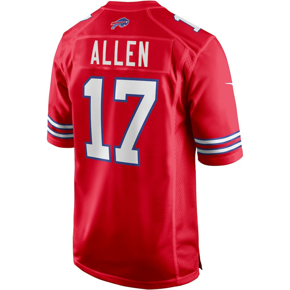 Josh Allen Buffalo Bills Alternate Game Player Jersey - Red Jerseys