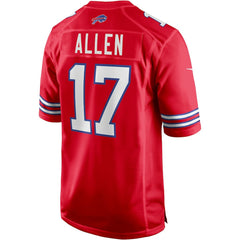 Josh Allen Buffalo Bills Alternate Game Player Jersey - Red Jerseys