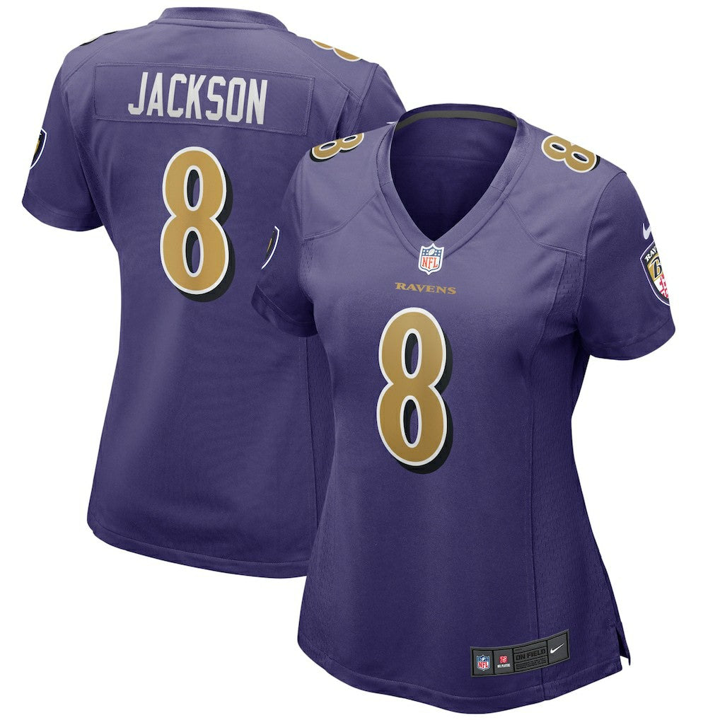 Lamar Jackson Baltimore Ravens Women's Alternate Game Player Jersey - Purple Jerseys