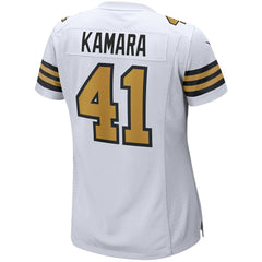 Alvin Kamara New Orleans Saints Women's Alternate Game Player Jersey - White Jerseys