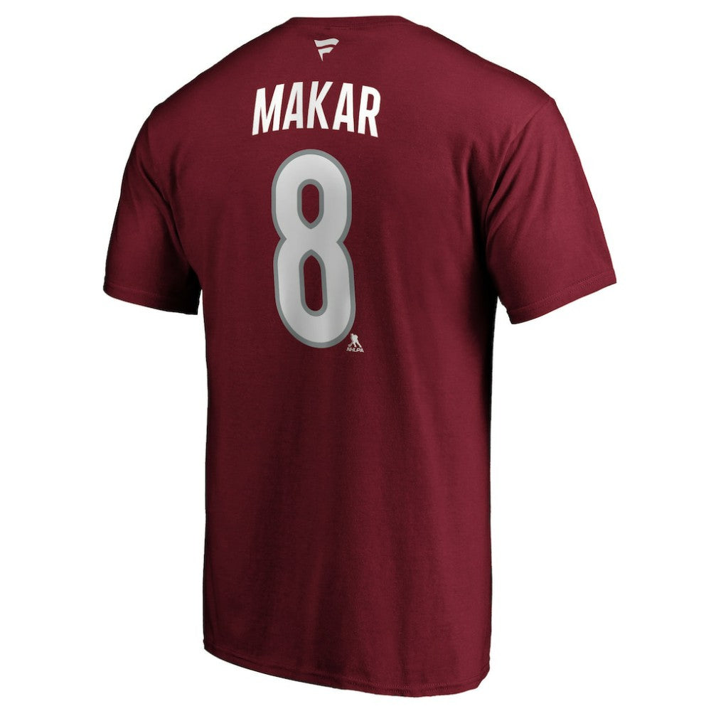 Cale Makar Colorado Avalanche Fanatics Authentic Stack Player Name & Number T-Shirt - Burgundy | US 3822537