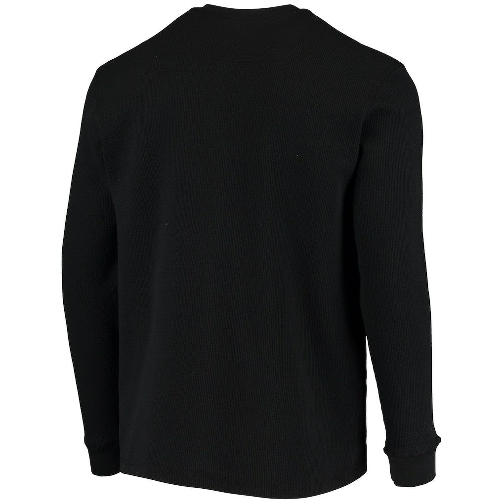 Cincinnati Bengals Dunbrooke Logo Maverick Thermal Henley Long Sleeve T-Shirt - Black T-shirts