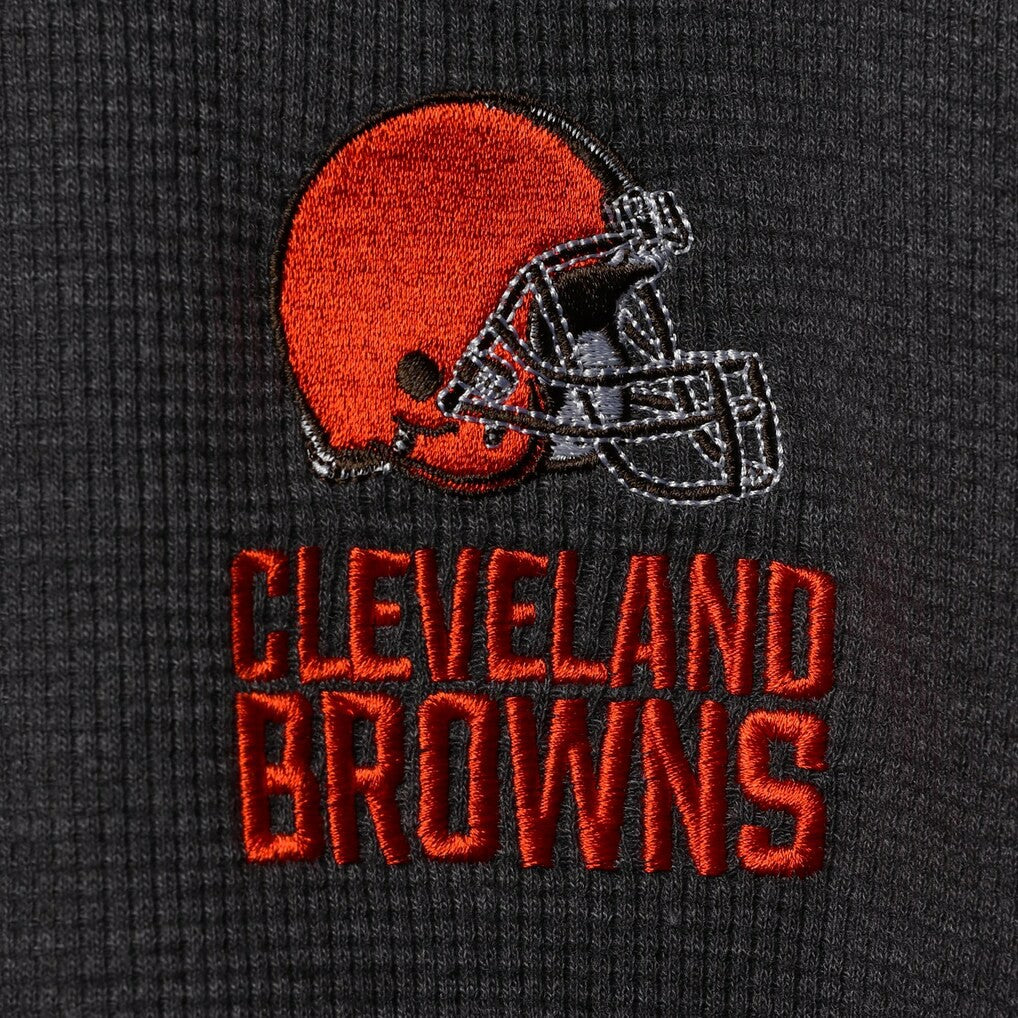 Cleveland Browns Dunbrooke Logo Maverick Thermal Henley Long Sleeve T-Shirt - Charcoal T-shirts