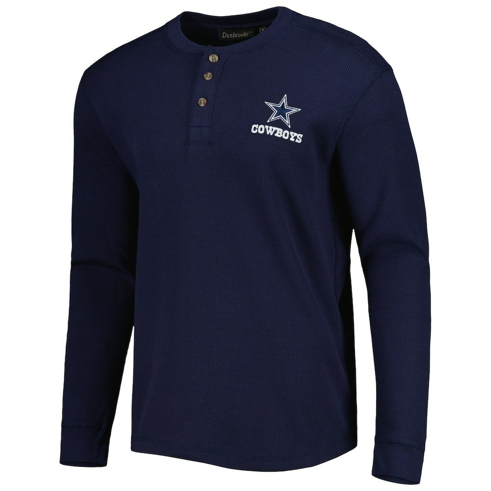 Dallas Cowboys Maverick Thermal Henley Long Sleeve T-Shirt - Navy T-shirts